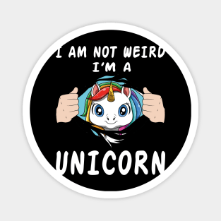 Cute Unicorn Horn Pretty Rainbow Colors Funny Quote Magnet